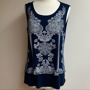 Cb Established Navy Layered Look Top